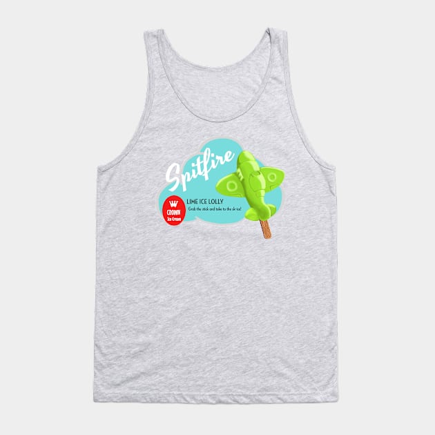 Crown Ice Cream Ad: Spitfire Lime Ice Lolly Tank Top by Slabafinety